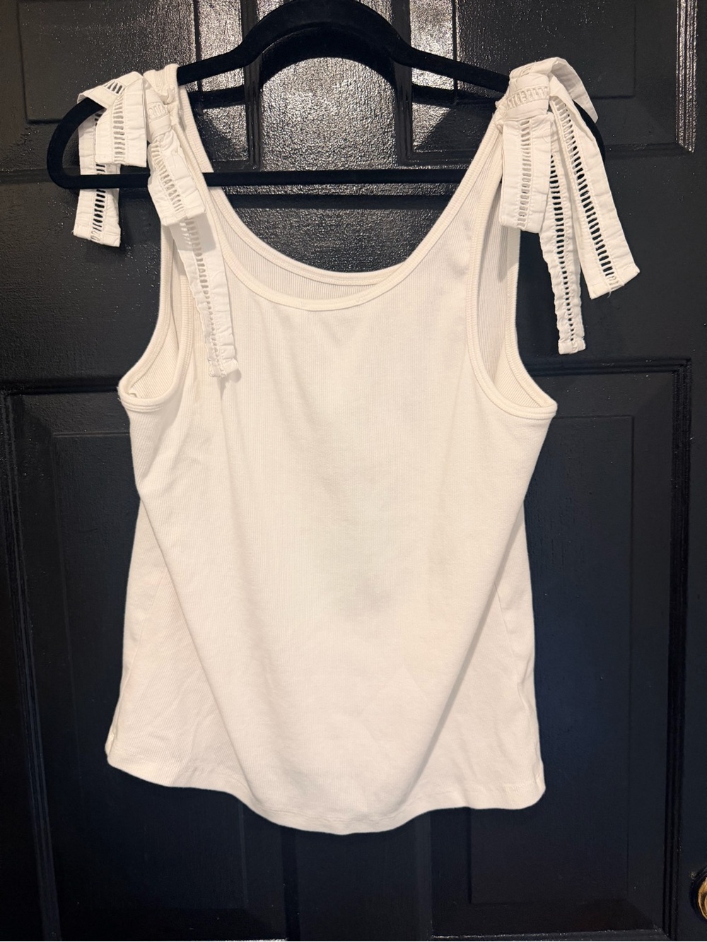 LOFT White Tie-Shoulder Tank Top
